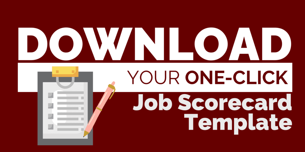 Job Scorecard Template - Banner